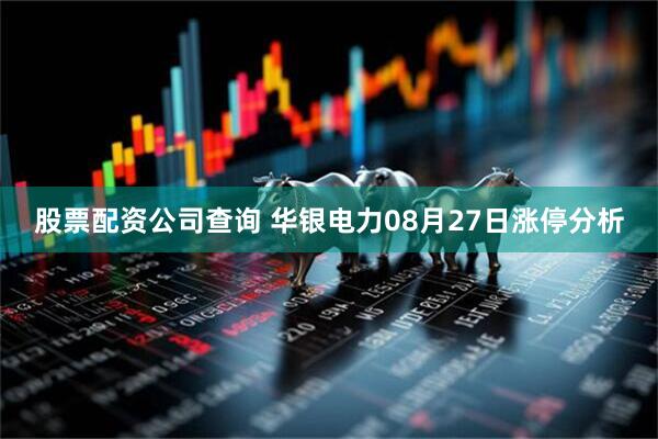 股票配资公司查询 华银电力08月27日涨停分析