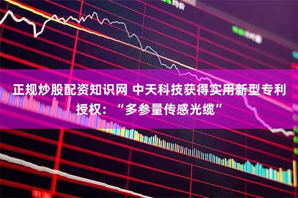 正规炒股配资知识网 中天科技获得实用新型专利授权：“多参量传感光缆”